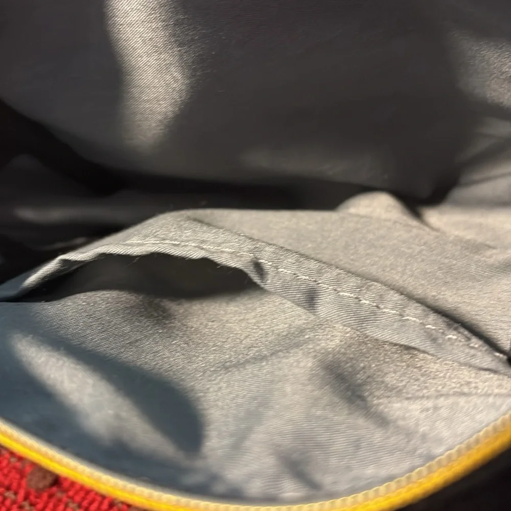 Yves Saint Laurent Black Velvet Cosmetic Pouch with Gold Logo